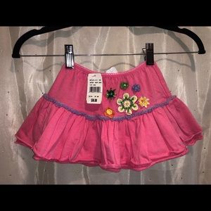 Hannah Banana Sequin Flower Skirt Pink Girls 4 NWT